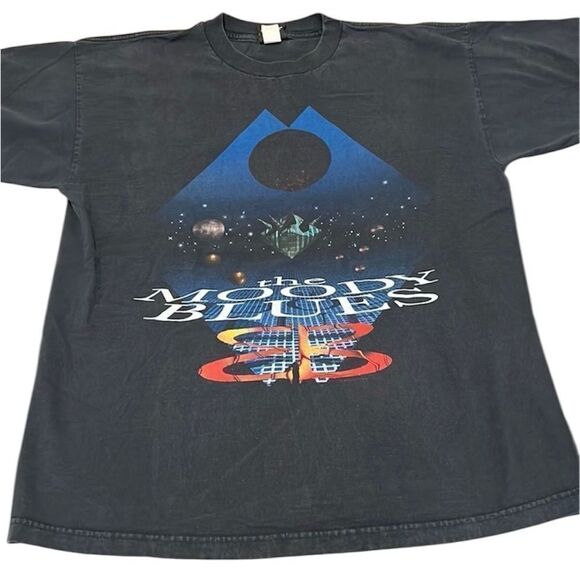 Vintage mens size XL authentic 1998 Moody Blues band T-shirt GVC - Picture 1 of 9
